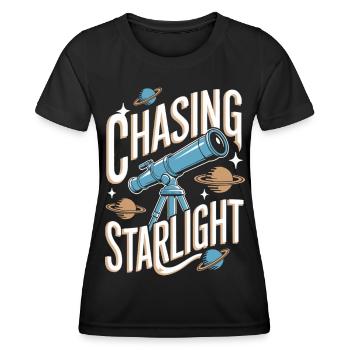 Télescope Astronomie Astrophotographie - T-shirt sport Femme - noir - Devant - AI Model Female 172 light (172cm)