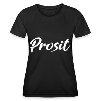 Prosit Prost Trinkspruch - Frauen Funktions-T-Shirt - Schwarz - Vorne - AI Model Female 172 light (172cm)