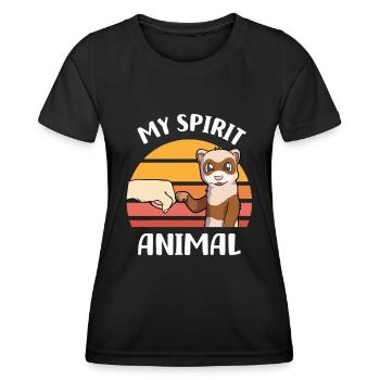 Frettchen - Frauen Funktions-T-Shirt - Schwarz - Vorne - AI Model Female 172 light (172cm)