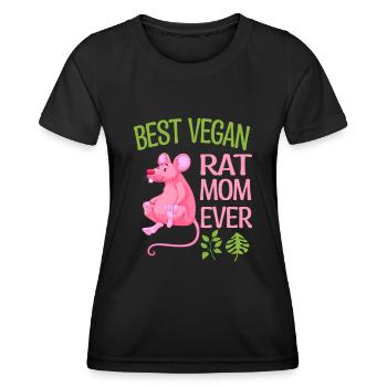 Ratte - Frauen Funktions-T-Shirt - Schwarz - Vorne - AI Model Female 172 light (172cm)