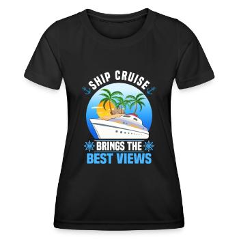 Cruise Trip - Women's Functional T-Shirt - black - Front - AI Model Female 172 light (172cm)