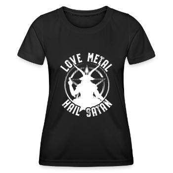 Cadeaux de satanisme | Satan Pentagramme sataniste - T-shirt sport Femme - noir - Devant - AI Model Female 172 light (172cm)