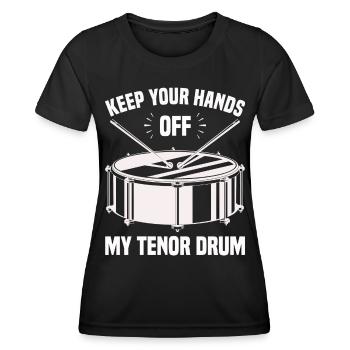 Tenor Schlagzeuger - Frauen Funktions-T-Shirt - Schwarz - Vorne - AI Model Female 172 light (172cm)