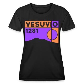 Hiking Vesuvius Vesuvio Naples Volcano Mountain Souvenirs - Women's Functional T-Shirt - black - Front - AI Model Female 172 light (172cm)