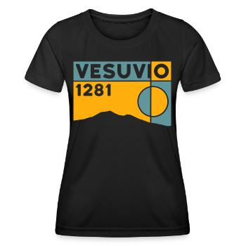 Hiking Vesuvius Vesuvio Naples Volcano Mountain Souvenirs - Women's Functional T-Shirt - black - Front - AI Model Female 172 light (172cm)