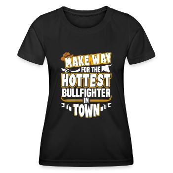 Rodeo - Frauen Funktions-T-Shirt - Schwarz - Vorne - AI Model Female 172 light (172cm)