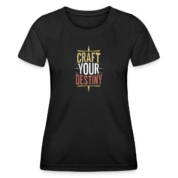 Façonnez votre destin - T-shirt sport Femme - noir - Devant - AI Model Female 172 light (172cm)