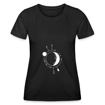 Univers spatial Orbite astronaute planète espace - T-shirt sport Femme - noir - Devant - AI Model Female 172 light (172cm)
