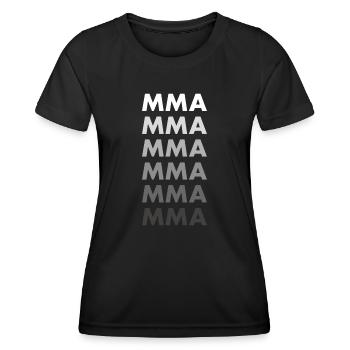 MMA sportif - T-shirt sport Femme - noir - Devant - AI Model Female 172 light (172cm)