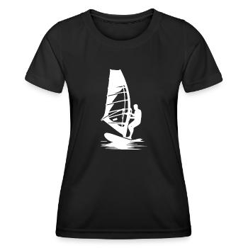 Planche à voile Voile, Voile, Eau, Vent et voiles - T-shirt sport Femme - noir - Devant - AI Model Female 172 light (172cm)