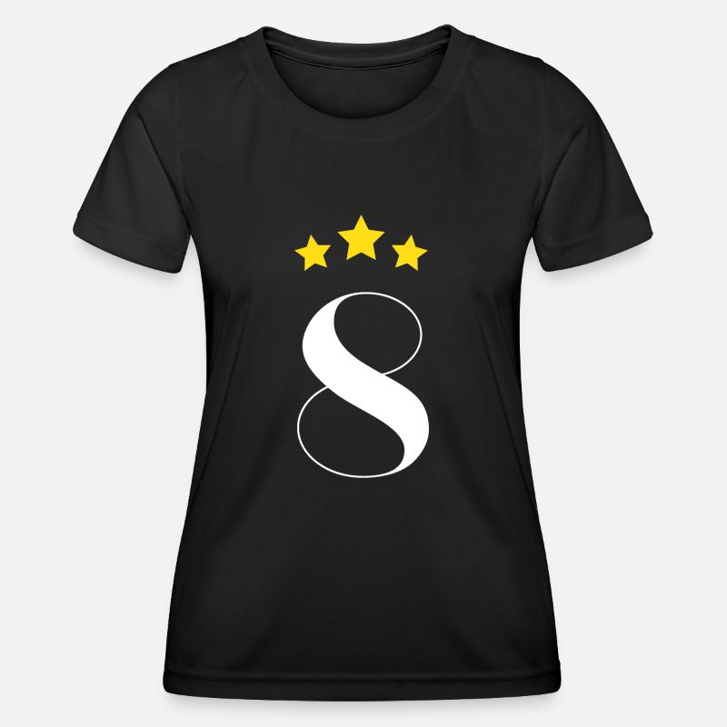 8th anniversary starred - Women's Functional T-Shirt - black