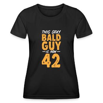Bald Head Baldness Beard Bald Head - Women's Functional T-Shirt - black - Front - AI Model Female 172 light (172cm)