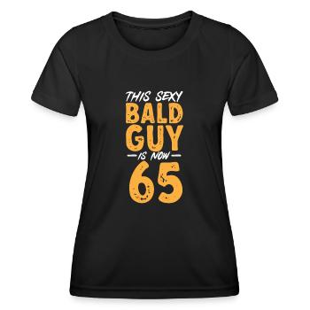 Tête chauve Calvitie Barbe Tête chauve - T-shirt sport Femme - noir - Devant - AI Model Female 172 light (172cm)