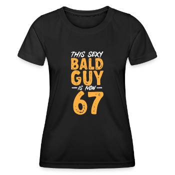 Bald Head Baldness Beard Bald Head - Women's Functional T-Shirt - black - Front - AI Model Female 172 light (172cm)