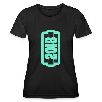 2018 - Frauen Funktions-T-Shirt - Schwarz - Vorne - AI Model Female 172 light (172cm)