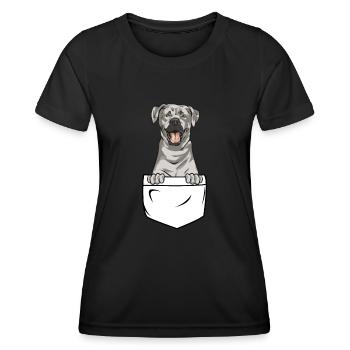 Silberner Labrador Retriever Silberner Lab - Frauen Funktions-T-Shirt - Schwarz - Vorne - AI Model Female 172 light (172cm)