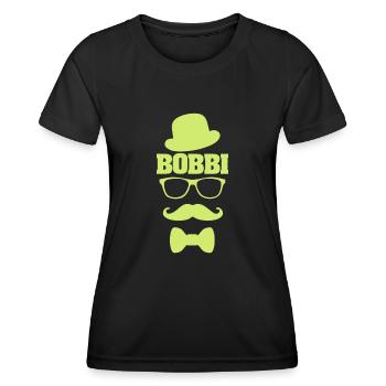Vorname Bobbi - Frauen Funktions-T-Shirt - Schwarz - Vorne - AI Model Female 172 light (172cm)