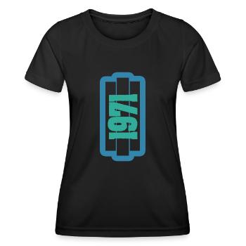 Born in 1971 - Women's Functional T-Shirt - black - Front - AI Model Female 172 light (172cm)