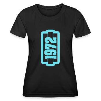 Born in 1972 - Women's Functional T-Shirt - black - Front - AI Model Female 172 light (172cm)