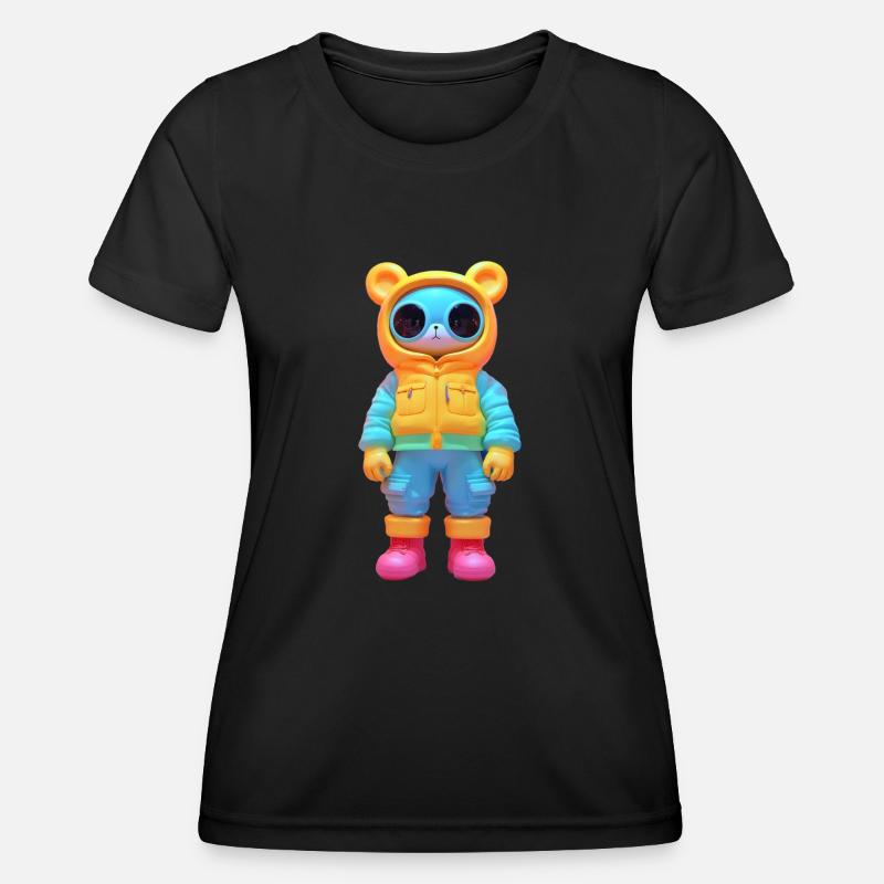 Mouse 3D - Women's Functional T-Shirt - black
