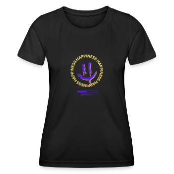 Happiness Loading - Frauen Funktions-T-Shirt - Schwarz - Vorne - AI Model Female 172 light (172cm)