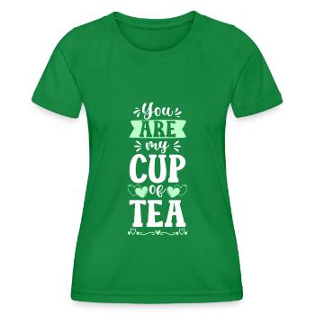 Tasse de thé vert Thés - T-shirt sport Femme - vert - Devant - AI Model Female 172 dark (172cm)