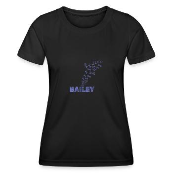 Segeln Bailey - Frauen Funktions-T-Shirt - Schwarz - Vorne - AI Model Female 172 light (172cm)