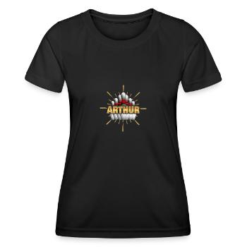 Arthur als Bowling - Frauen Funktions-T-Shirt - Schwarz - Vorne - AI Model Female 172 light (172cm)