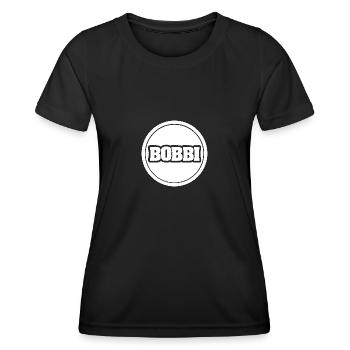 First name Bobbi - Women's Functional T-Shirt - black - Front - AI Model Female 172 light (172cm)