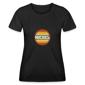 Vorname Michel - Frauen Funktions-T-Shirt - Schwarz - Vorne - AI Model Female 172 light (172cm)