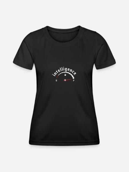 Intelligence(Funny sayings) - Women's Functional T-Shirt - black