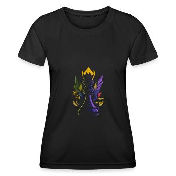 Schach Schachfigur Schachspieler - Frauen Funktions-T-Shirt - Schwarz - Vorne - AI Model Female 172 light (172cm)