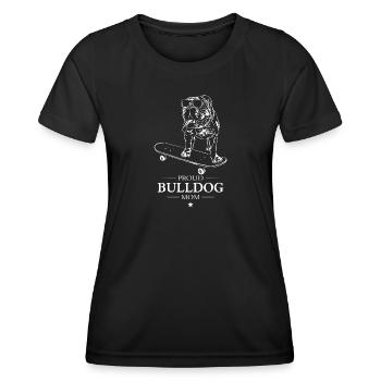 Maman bouledogue anglais bouledogue chiens Wilsigns - T-shirt sport Femme - noir - Devant - AI Model Female 172 light (172cm)