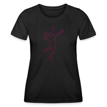 Fistball Herren Volleyball Faustballspieler - Frauen Funktions-T-Shirt - Schwarz - Vorne - AI Model Female 172 light (172cm)