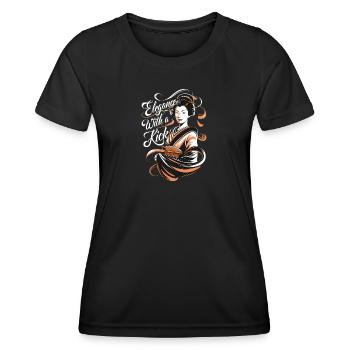 Elegance With A Kick - Women's Functional T-Shirt - black - Front - AI Model Female 172 light (172cm)