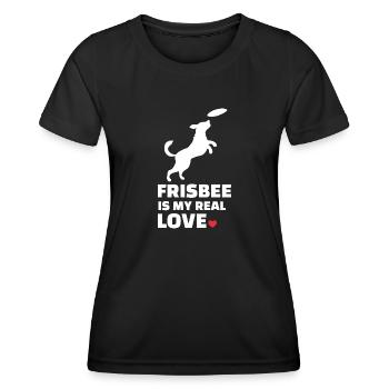 J’adore le frisbee - T-shirt sport Femme - noir - Devant - AI Model Female 172 light (172cm)