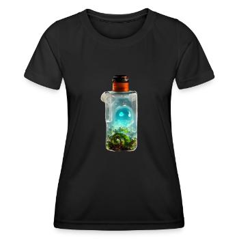 Bottle spirit - Women's Functional T-Shirt - black - Front - AI Model Female 172 light (172cm)