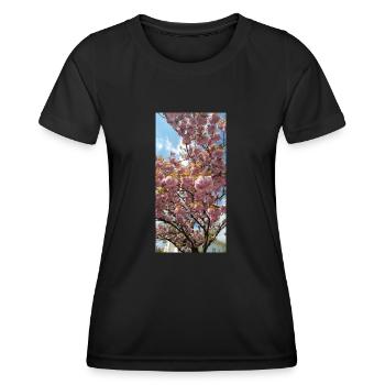 Sakura Flowers - Women's Functional T-Shirt - black - Front - AI Model Female 172 light (172cm)
