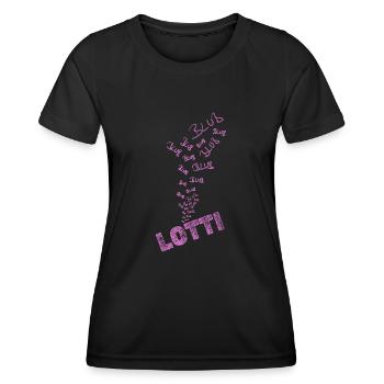 Lotti als Wasser - Frauen Funktions-T-Shirt - Schwarz - Vorne - AI Model Female 172 light (172cm)