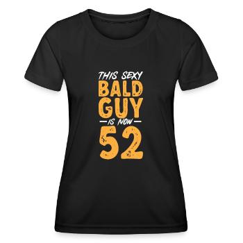 Tête chauve Calvitie Barbe Tête chauve - T-shirt sport Femme - noir - Devant - AI Model Female 172 light (172cm)