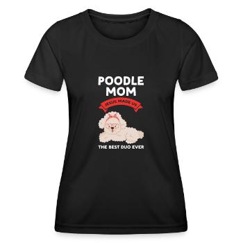Pudel Pudel Mama Pudel Geschenk - Frauen Funktions-T-Shirt - Schwarz - Vorne - AI Model Female 172 light (172cm)