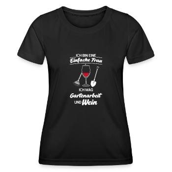 Wein Garten Gärtner Geschenk - Frauen Funktions-T-Shirt - Schwarz - Vorne - AI Model Female 172 light (172cm)