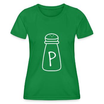 Pfefferstreuer Matching Halloween - Frauen Funktions-T-Shirt - Kelly Green - Vorne - AI Model Female 172 dark (172cm)