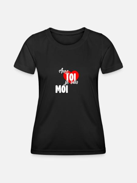 With you I am me - Women's Functional T-Shirt - black