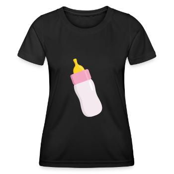 Baby Flasche - Frauen Funktions-T-Shirt - Schwarz - Vorne - AI Model Female 172 light (172cm)