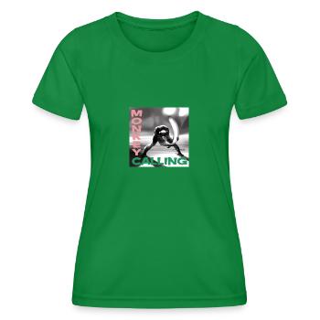 Monkey Calling - Frauen Funktions-T-Shirt - Kelly Green - Vorne - AI Model Female 172 dark (172cm)