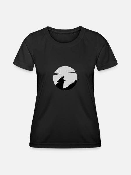 Das Wolfsrudel felsgrau - Frauen Funktions-T-Shirt - Schwarz