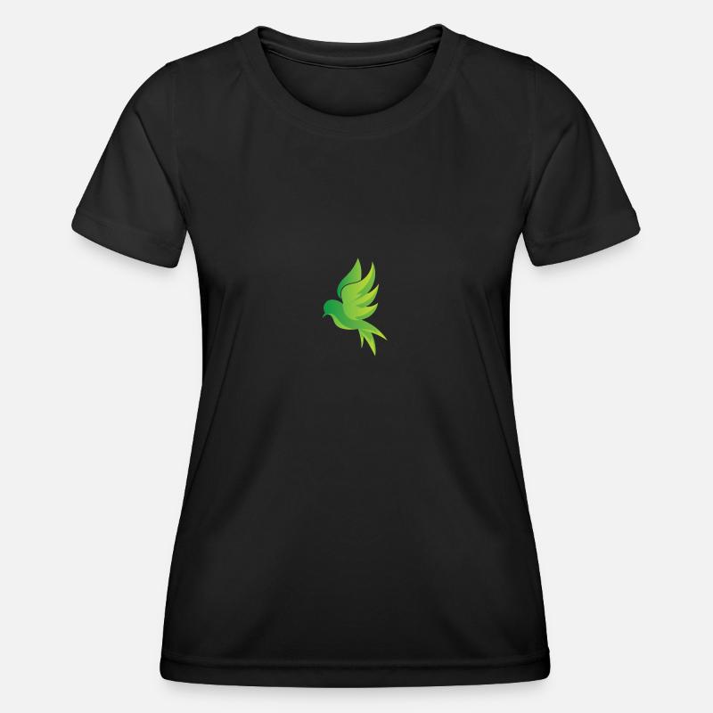 Green bird - Women's Functional T-Shirt - black