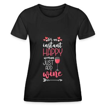 Happy holiday - Women's Functional T-Shirt - black - Front - AI Model Female 172 light (172cm)