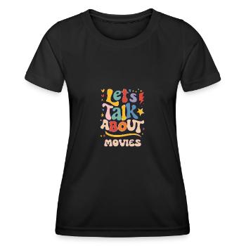 Parlons de films - Conversations cinématographiques - T-shirt sport Femme - noir - Devant - AI Model Female 172 light (172cm)